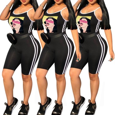 Wholesale Price Female Spaghetti Strap Bodycon Jumpsuit E8355