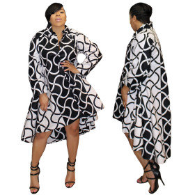 Loose Style Plus Size 3XL Midi Dress ML7142