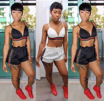 Sexy Club Women Suits Bra Top Elastic Shorts YS102