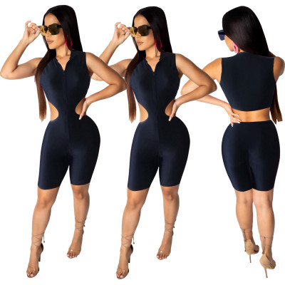 Urban Fashion Casual Women\'s Sleeveless Jumpsuit T3355H