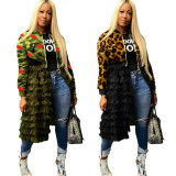 Popular Winter Zipper Irregular Mesh Splicing Women Jacket MR225