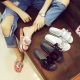 Craft sequin slippers Korean version of large flower slippers QF299-1