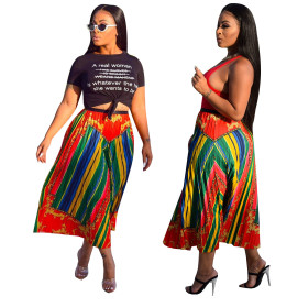 Casual Summer Multicolor Pleated Skirts For Women YZ1859