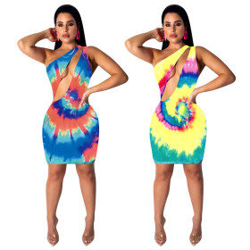 Hot Printing Clubwear Sleeveless Bodycon Dresses QQM3722