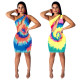Hot Printing Clubwear Sleeveless Bodycon Dresses QQM3722