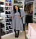 Plus Size Irregular Ruffle Sleeves Stripe Dress HSY1843