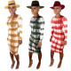 Wholesale Price Stripe Round Collar Tie-Dye Midi Dress AMM8195