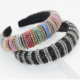 Baroque Colorful Hair Band Sponge Luxury Prom  Catwalk Hair Accessories JB122700004