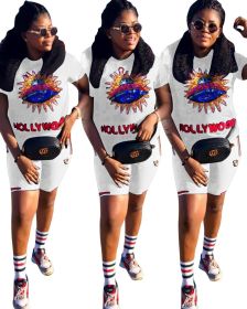 Trendy Street Style Black/White Women Sequin T-Shirt DN8219