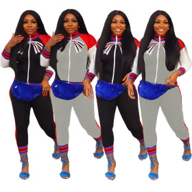 Euramerican Bodycon Printing Autumn Track Suits JH062