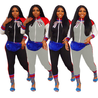 Euramerican Bodycon Printing Autumn Track Suits JH062