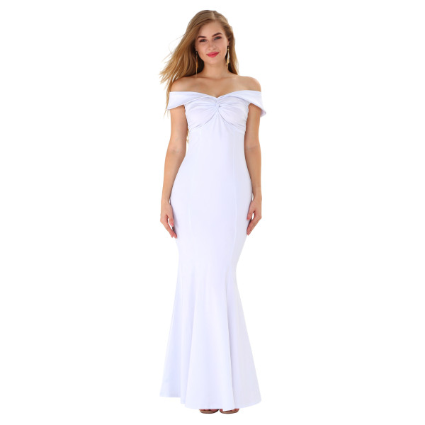 Women's fishtail dress dress shoulder to shoulder MZ1889