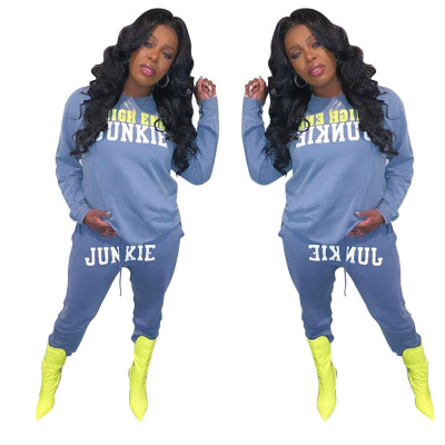 Running Simple Two Pieces Offset Print Outdoor Long Sets SN3725