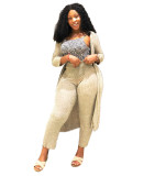 Leisure Women Suits Cardigan coat Straight Trousers LM9006
