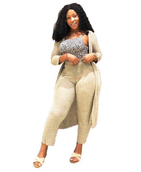 Leisure Women Suits Cardigan coat Straight Trousers LM9006