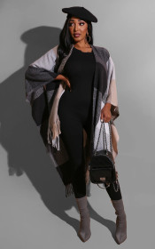 Thick solid color jumpsuit WMZ2519