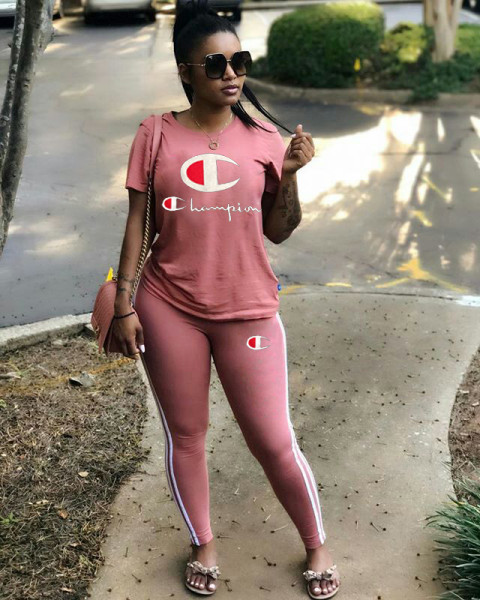 New Letters Printed Women 2 Pcs Set LD8268