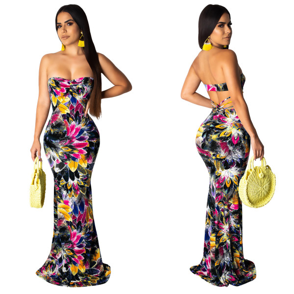 Fashion Knitted Mesh Hollow Perspective Two-Piece Set ZS046