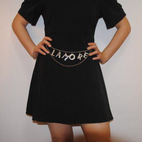 Temperament Geometric Personality Letter Pendant Tassel Waist Chain KH6071