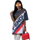 Printed letter T-shirt dress OMM1050