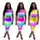 Burning flower gradient dress YLY2312