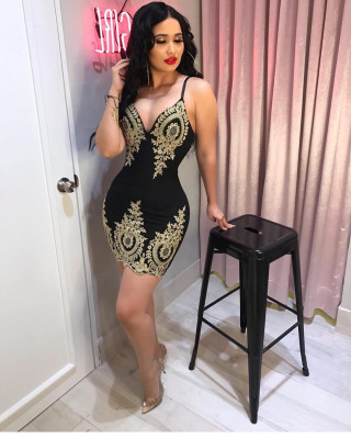 Sexy Strapy Club Bodycon Mini Dress W8152