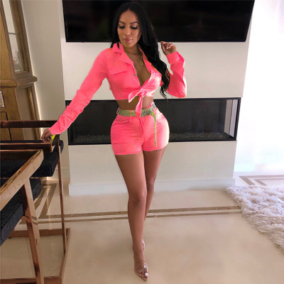 Fluorescent color fashion set two-piece XYZ3244