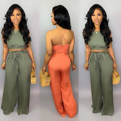 Newest Solid Color 2 Pieces Pants Suits For Daily Wear BS1079