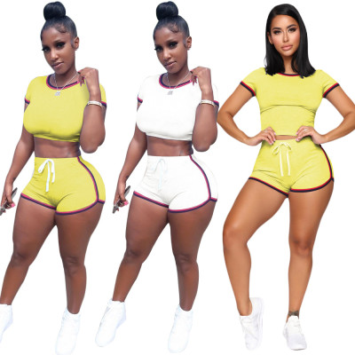 Wholesale Stripe Patchwork Bodycon Yoga Outfits SN3606
