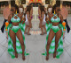 Three-piece bikini swimsuit set D8288