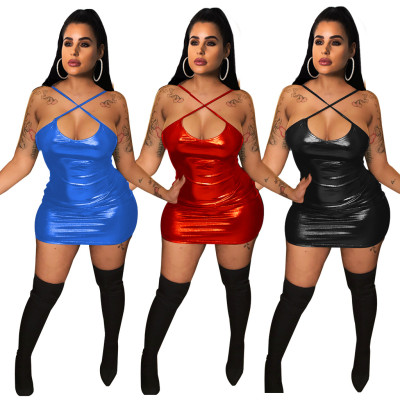 Sexy Mature Women Condole Belt Club Dress QQM3610