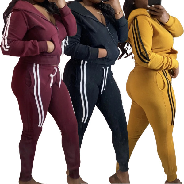 Fashion casual hooded sports two-piece suit N9242