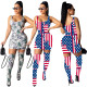 Independence day women's sexy digital print dress (including knee socks YY5172