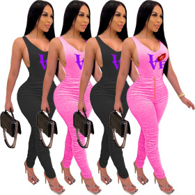 Fashion digital printing wrinkle sling set T3432H