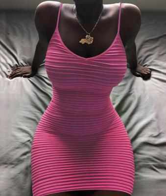 Sexy Women Strapes Bodycon Dress ZC3206