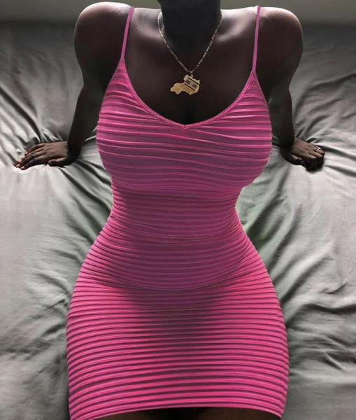 Sexy Women Strapes Bodycon Dress ZC3206