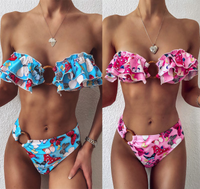 Butterfly swimsuit ladies split swimsuit CSB129