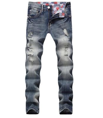 Nostalgic light straight hole jeans TX952