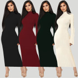 Elegant Solid Bandage Long Dress ALS070