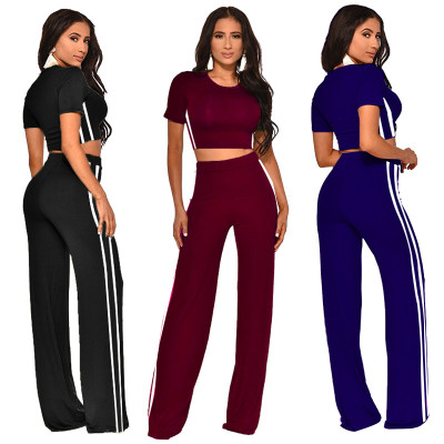 Cheap Stripe Patchwork Women Casual Outfits MY9365