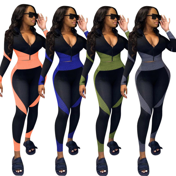 Womens positioning printing long sleeve sports suit KK8220