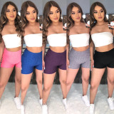 Fashionable casual yoga shorts sexy women's pants XZ3589