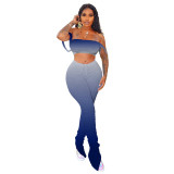Fashionable Women\'s Multicolor Gradient Sexy Suit MD333