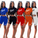 Womens fashion and leisure letter printing two-piece suit YM171