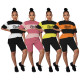 Contrast printing suit, multi-color trendy sports two-piece suit BN7154