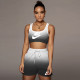 Gradient printed yoga suit sports two-piece suit GH043