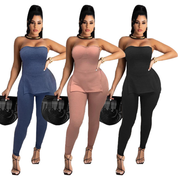 Pure color casual jacket with slit pit strip suit LY007