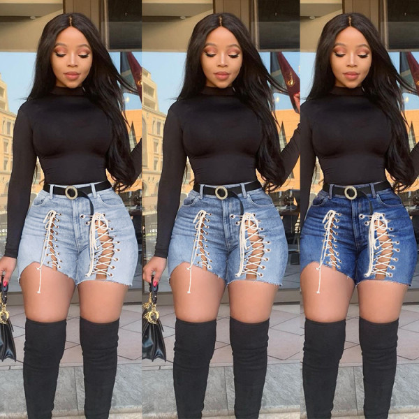 New Elastic Jeans Shorts Take Short Pants 999