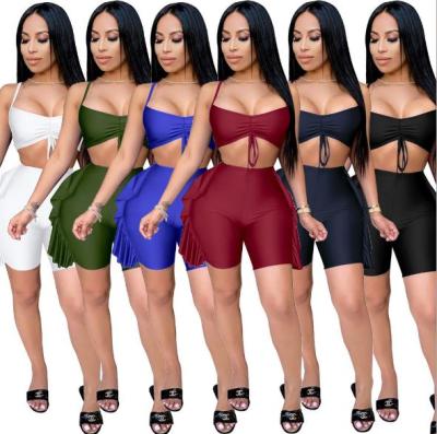 Spring and summer navel halter sports suit WMZ2419