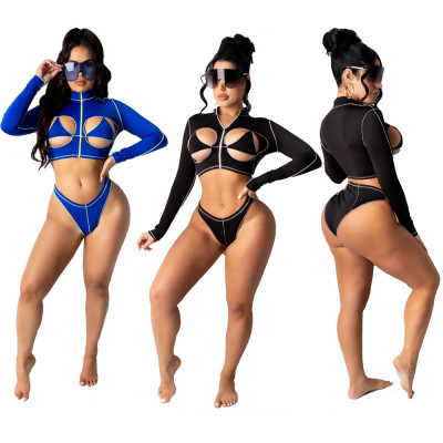 Womens solid color bikini suit TRS1107